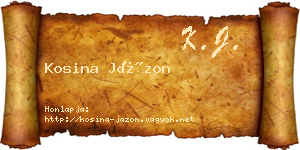 Kosina Jázon névjegykártya